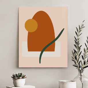 Abstract Geometric Shapes Modern Simple Faux Canvas Print