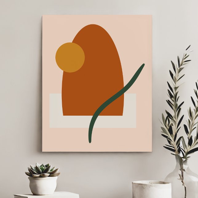 Abstract Geometric Shapes Modern Simple Faux Canvas Print (Creator Uploaded)