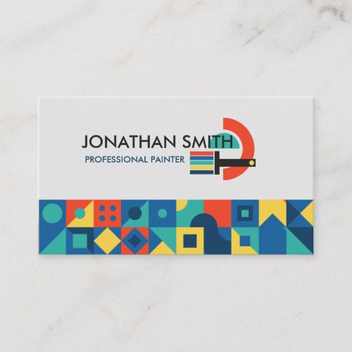 Abstract Geometric Shapes Painter Business Card
