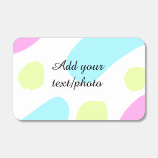 Abstract geometric shapes pastel add name photo ba matchboxes