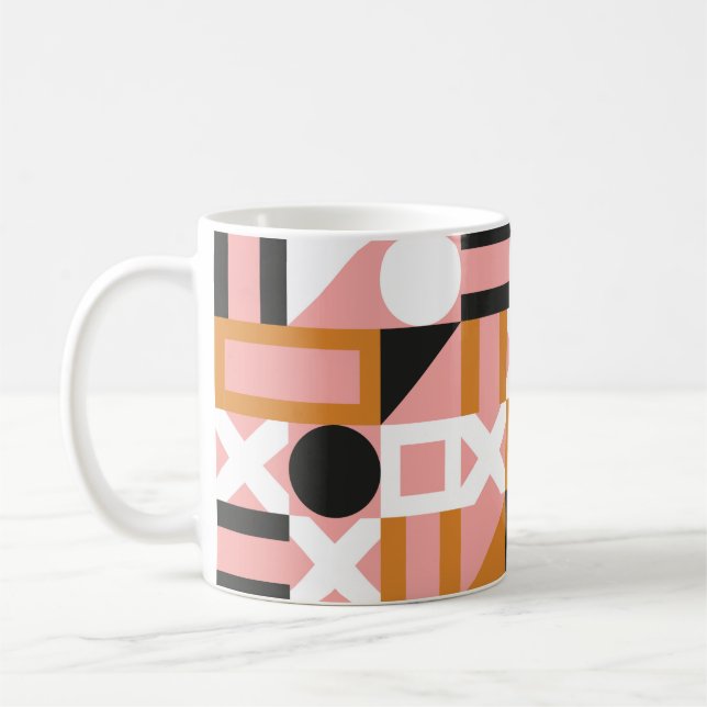 Abstract geometric shapes seamless pattern coffee mug (Left)