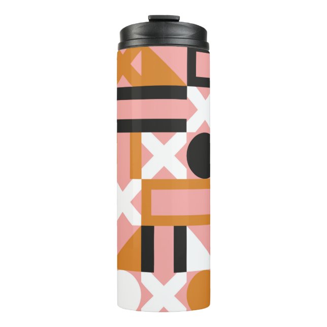 Abstract geometric shapes seamless pattern thermal tumbler (Front)
