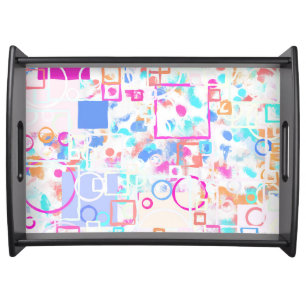 Abstract Geometric Shapes Serving Tray