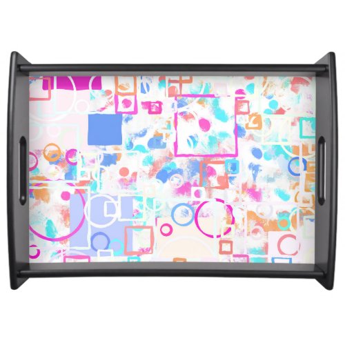 Abstract Geometric Shapes Serving Tray