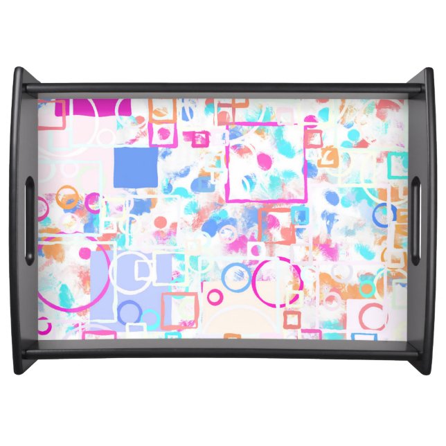 Abstract Geometric Shapes Serving Tray (Front)