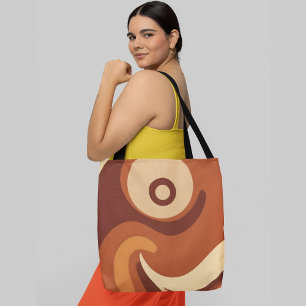 Abstract geometric shapes surreal tote bag