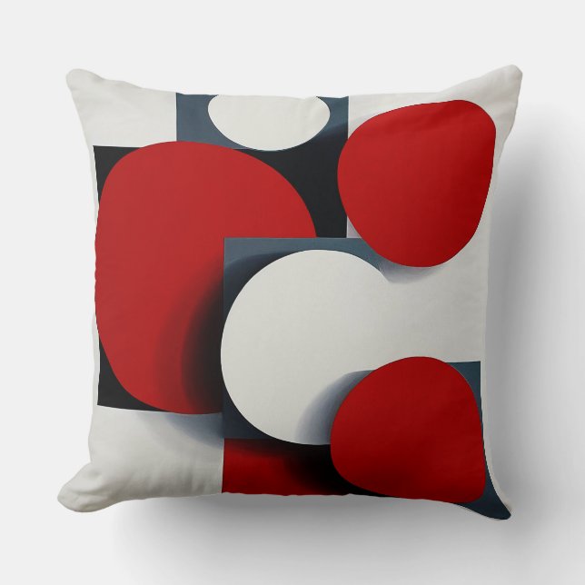 Abstract geometric shapes throw pillow (Front)