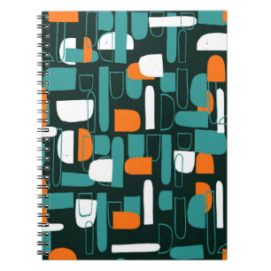 Abstract Geometric Shapes, Vintage Style. Notebook