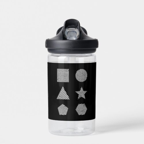 Abstract Geometric Shapes Water Bottle