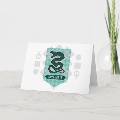 Abstract Geometric SLYTHERIN Crest Card