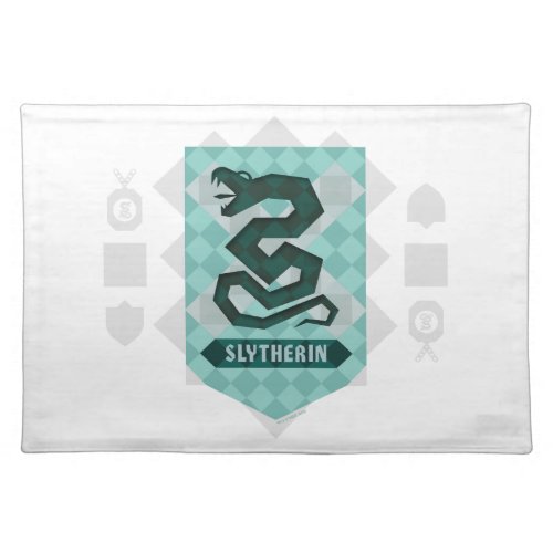 Abstract Geometric SLYTHERIN Crest Cloth Placemat