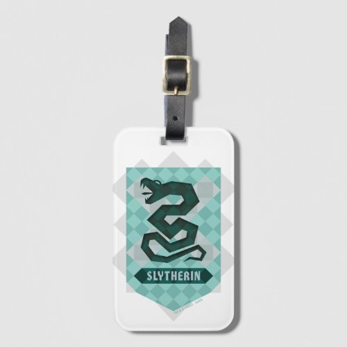 Abstract Geometric SLYTHERIN Crest Luggage Tag