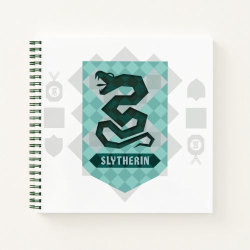 Abstract Geometric SLYTHERINâ Crest Notebook