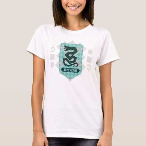 Abstract Geometric SLYTHERINâ Crest T_Shirt