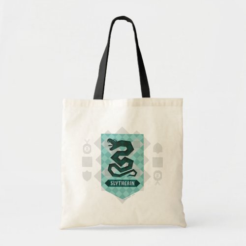 Abstract Geometric SLYTHERIN Crest Tote Bag