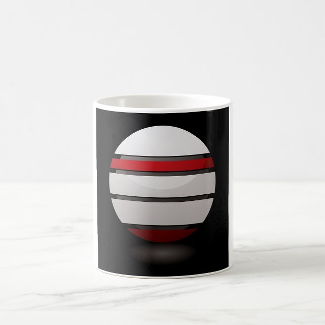 Abstract Geometric Sphere Red White Black Coffee Mug (Creator Uploaded)