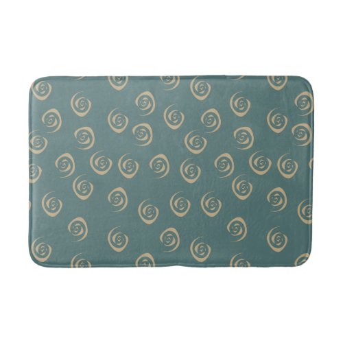 abstract geometric spirals pattern bath mat