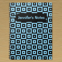 Abstract Geometric Square Pattern Notebook