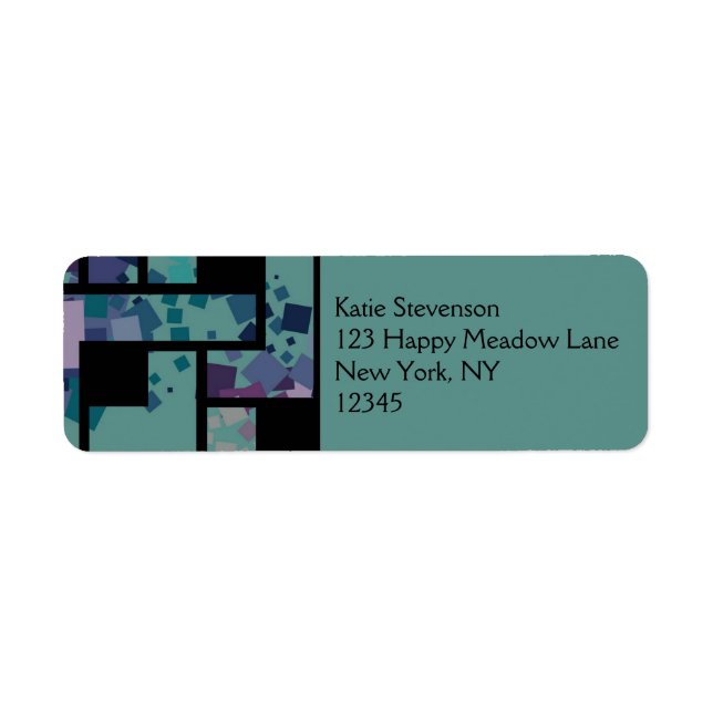 Abstract Geometric Squares Label (Front)