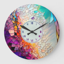 Abstract geometric stained glass pattern
