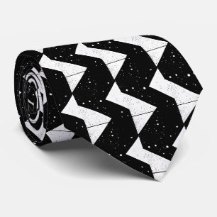 Abstract Geometric Starry Night Mens Neck Tie