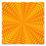 [ Thumbnail: Abstract Geometric Sun-Like Pattern Photo Print ]