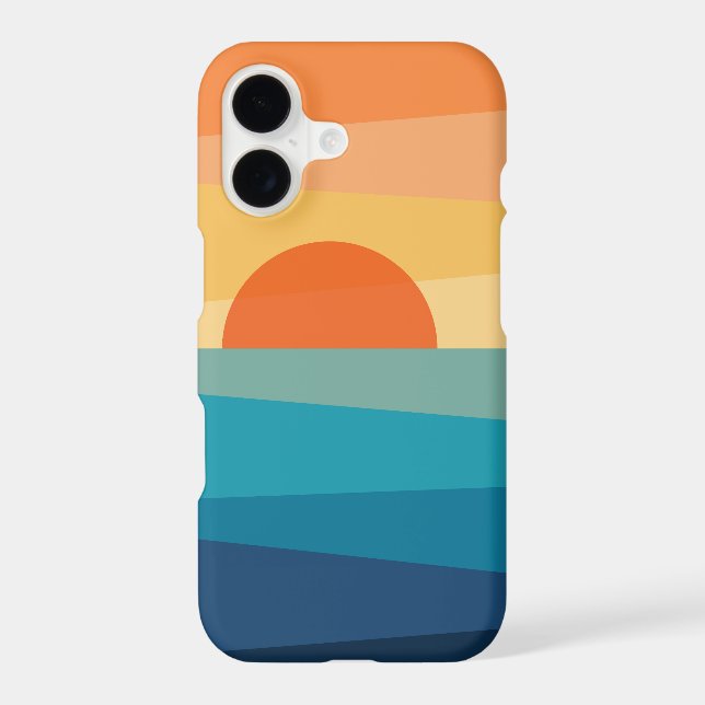 Abstract geometric sunrise iphone case (Back)