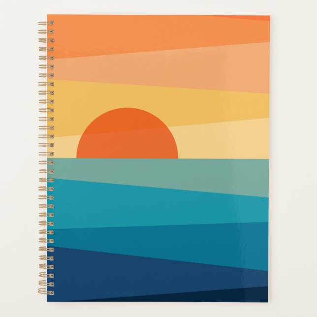 Abstract geometric sunrise planner (Front)