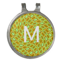 Abstract geometric swirl retro lime pattern