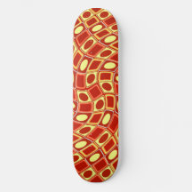 Abstract geometric swirl retro pattern in red 