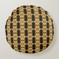 Abstract geometric texture round pillow