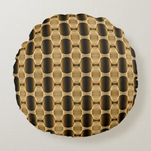 Abstract geometric texture round pillow