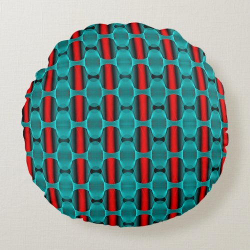Abstract geometric texture round pillow