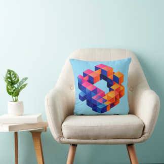 Abstract Geometric Throw Pillow