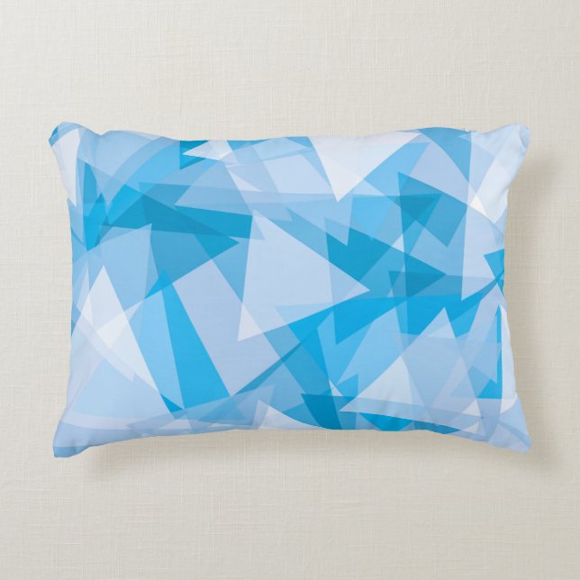 Abstract Geometric Triangle Pattern Accent Pillow (Front)