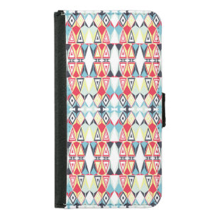 Abstract Geometric Tribal Line Pattern Samsung Galaxy S5 Wallet Case