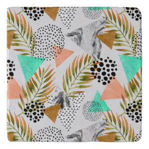 Abstract Geometric Tropical Leaf Pattern Trivet