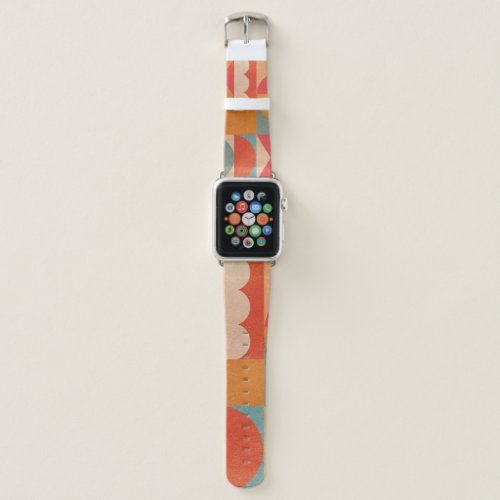 Abstract Geometric Vintage Paper Texture Apple Watch Band