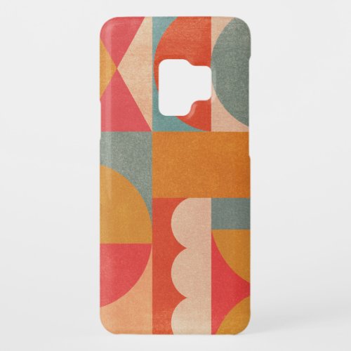 Abstract Geometric Vintage Paper Texture Case_Mate Samsung Galaxy S9 Case