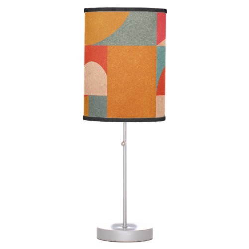 Abstract Geometric Vintage Paper Texture Table Lamp