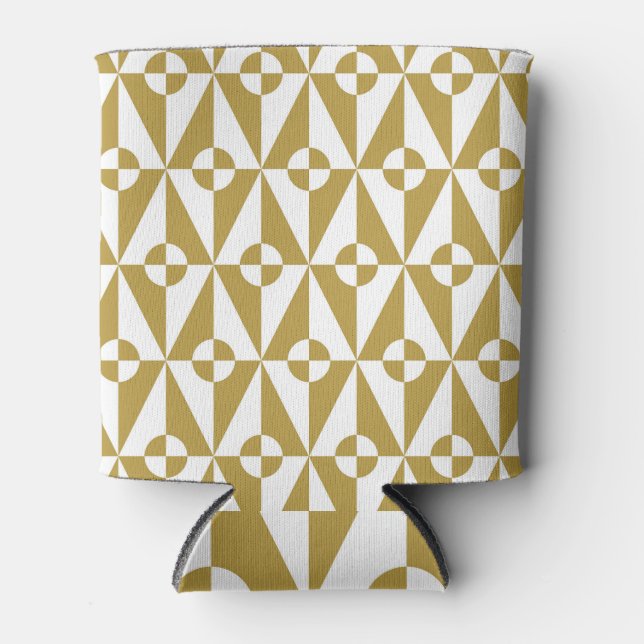 Abstract Geometric: Vintage Seamless Pattern Can Cooler (Front)