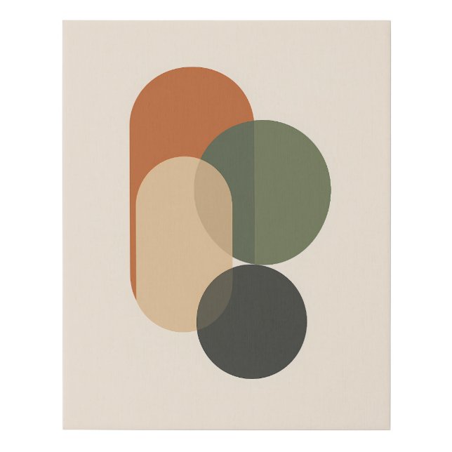 Abstract Geometric Wall Art in Earth Tones (Front)