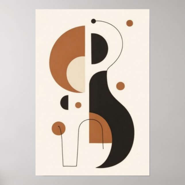 Abstract Geometric Wall Art | Mid Century Modern  (Front)
