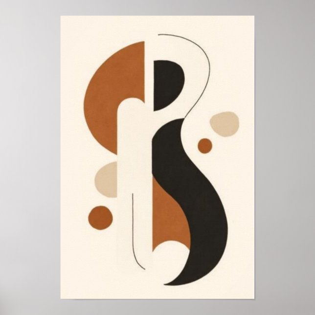 Abstract Geometric Wall Art | Mid Century Modern  (Front)