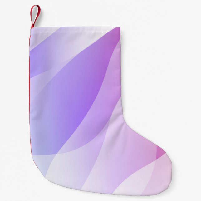 Abstract Geometric Wave Shape with Gradient Soft C Small Christmas Stocking (Front)