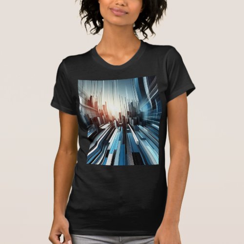Abstract Geometric Woman T_shirt