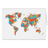 Abstract Geometric World Map (Front Horizontal)