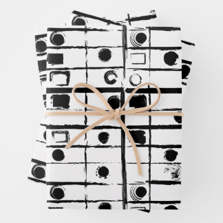 abstract geometric  wrapping paper sheets