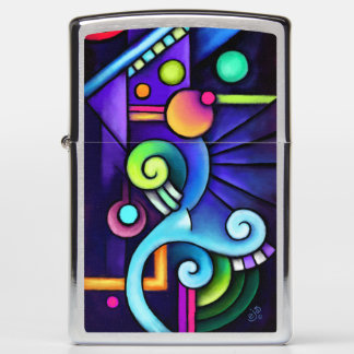 Abstract geometric zippo lighter