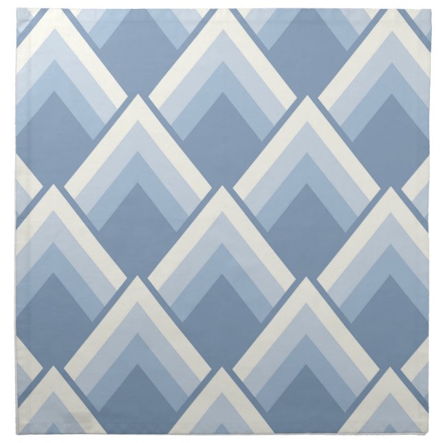 Abstract geometrical, blue and off white 2 cloth n (Front)